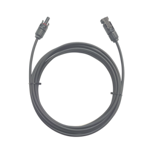 Cable Fotovoltaico / 1 metro / Color Negro / Calibre 10 AWG / Terminal MC4-Macho y Hembra en  ambos extremos