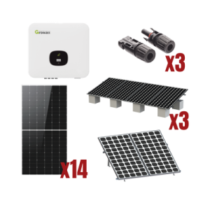 Kit Solar Interconexion  / 8kW  220Vca / Inversor GROWATT / Montaje Incluido