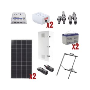 Kit Solar de 28 W con PoE Pasivo 24 Vcc para 2 Radios de Ubiquiti airMAX, Cambium ePMP