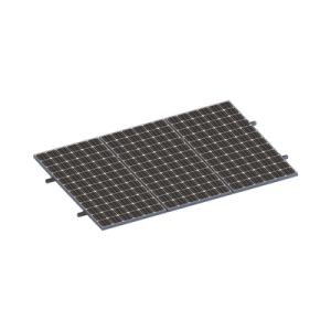 Kit De Minirieles Para Panel Solar Arreglo 1X3  Para Instalación Plano En Lámina